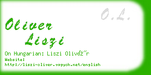 oliver liszi business card